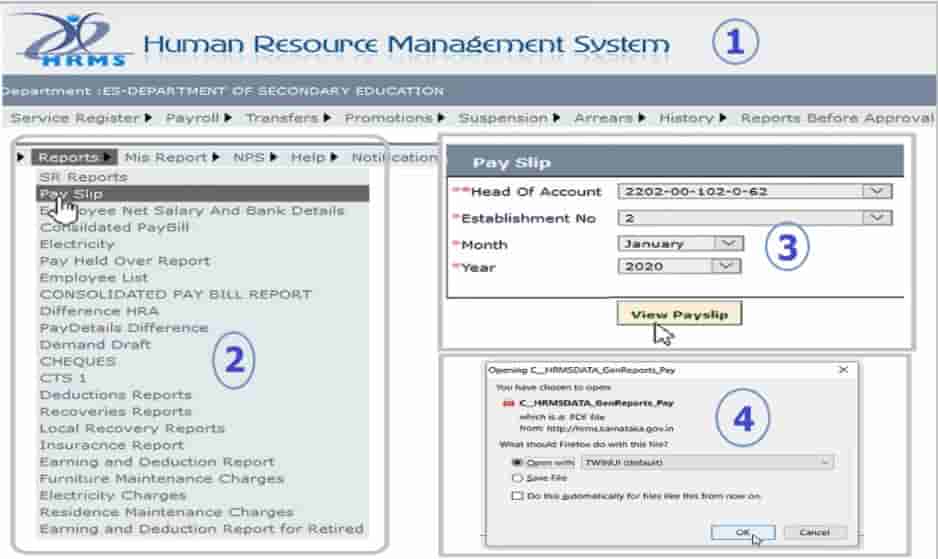 HRMS Karnataka Payslip