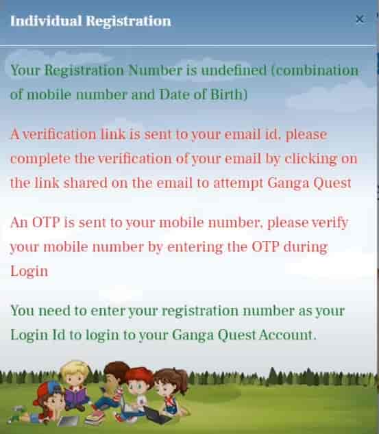 Ganga Quest mail verification
