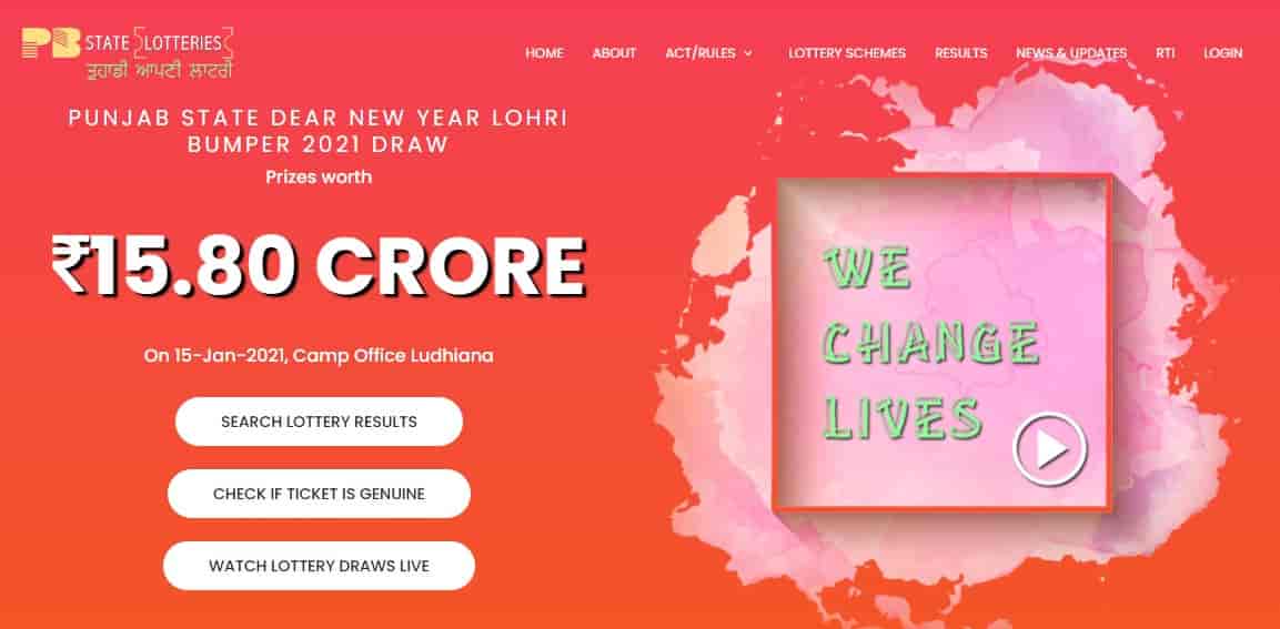 Punjab Mahashivratri Lottery Result 2021