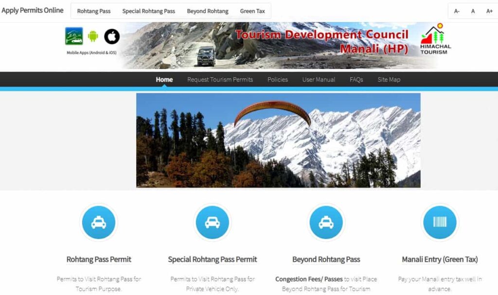 Rohtang Pass Permit Online Booking