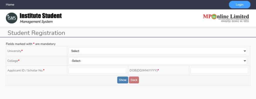 MP Student SIS Registration 2021