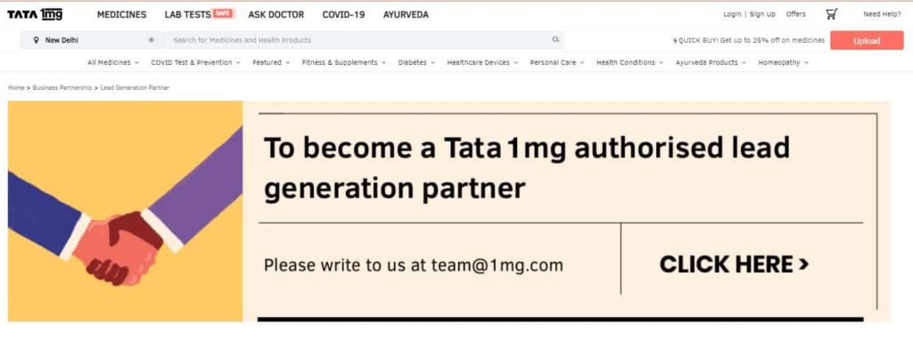 TATA Digital 1mg Franchise