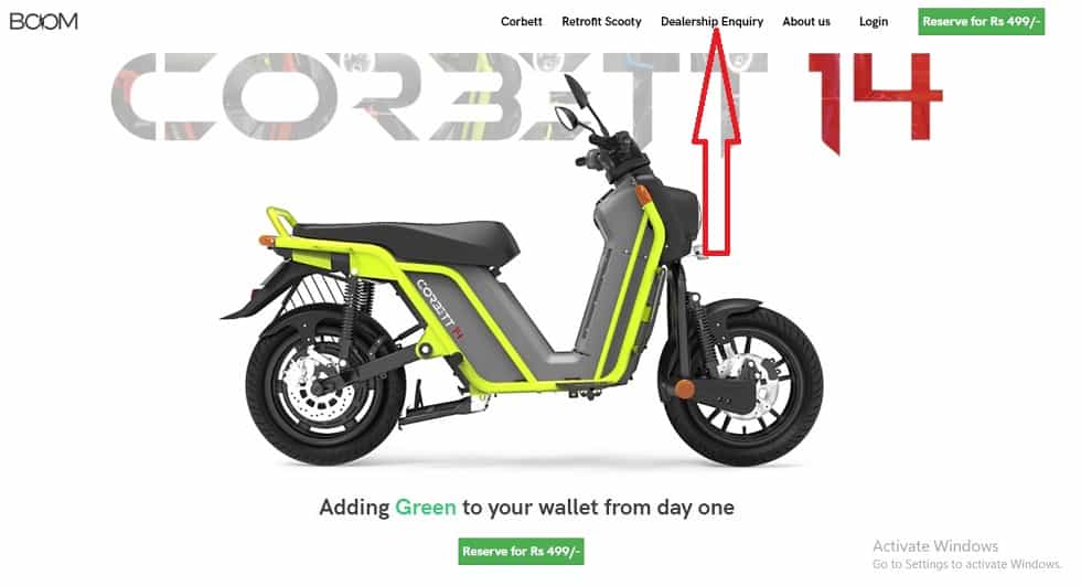 Boom corbett EV Electric Scooter Franchise