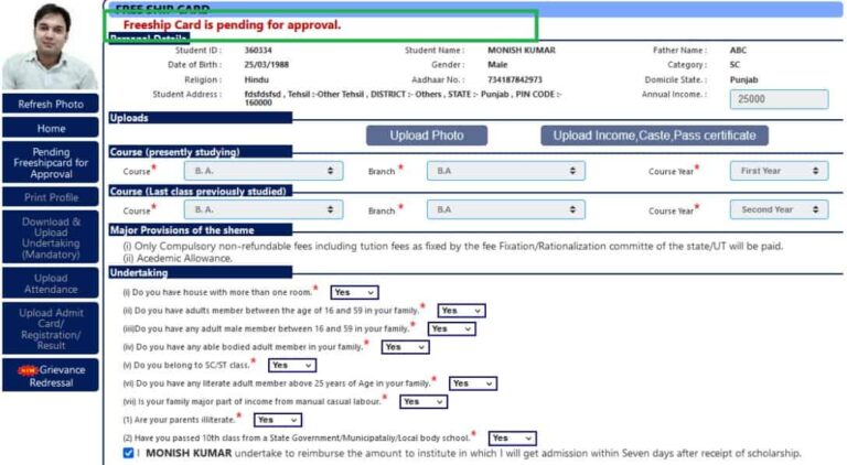 Punjab Freeship Card Apply Online 2022 Ssp Scholarship Status Check