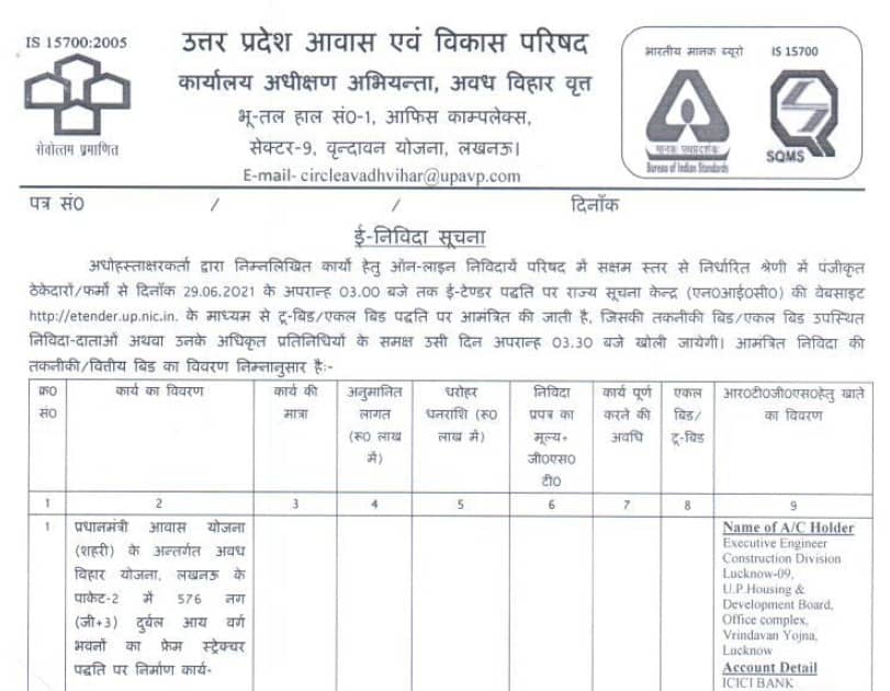 Avadh Vihar Yojna Lucknow Plot