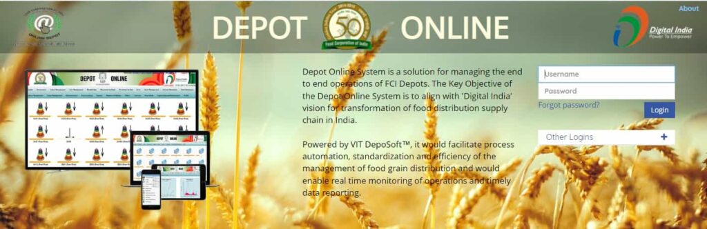 FCI Depot Online Farmer Registration