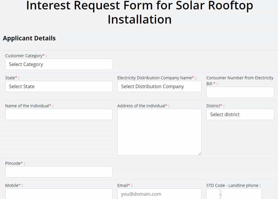 PM Free Solar Panel Scheme