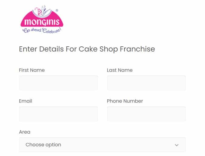 Monginis Franchise Apply Online