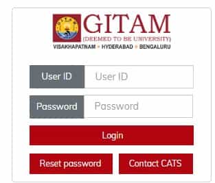 Gitam Web Login for Students and Parent