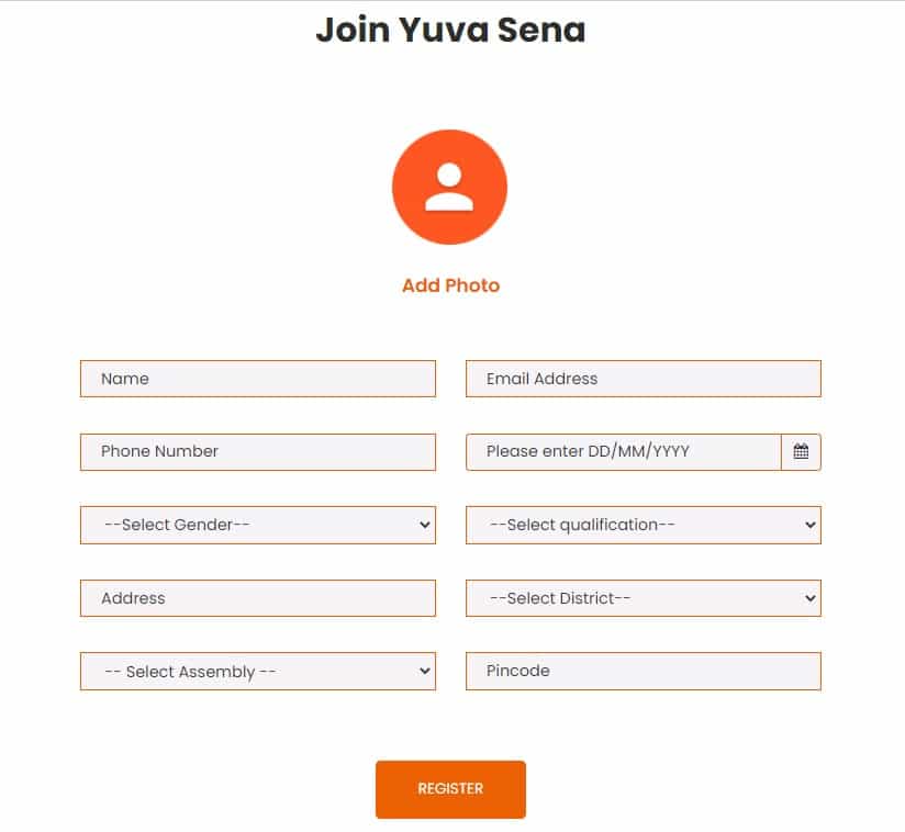 Yuva Sena Membership Form Online