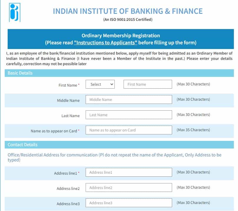 IIBF Membership Registration