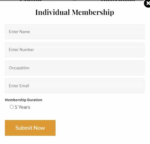 The Thane Club Membership form