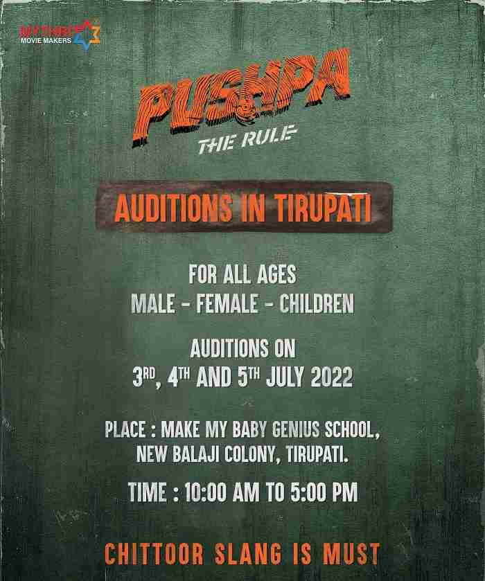 Pushpa 2 Audition Tirupati