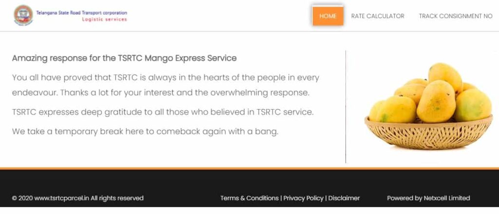 TSRTC Mango Express Online Booking