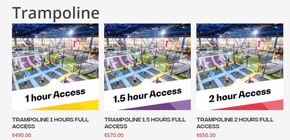 Trampoline Park Patna Ticket Price