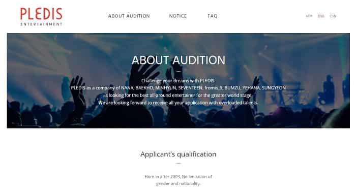 Pledis Entertainment Audition