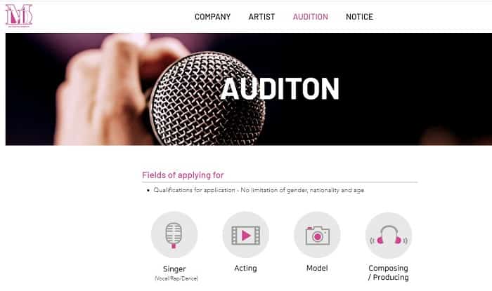 MLD Entertainment Online Audition