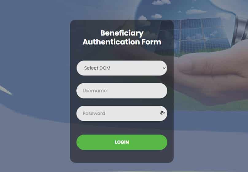 Mahaurja Beneficiary Login