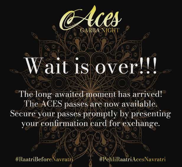 Aces Garba Ahmedabad Pass